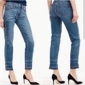 J Crew vintage straight released hem cropped denim jeans